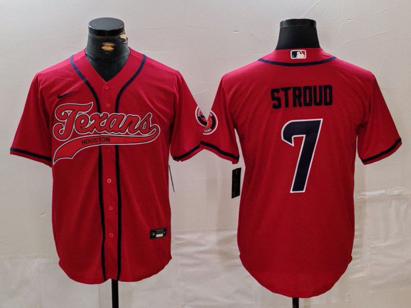 Men Houston Texans #7 Stroud Red Joint Name 2024 Nike Limited NFL Jersey style 3->houston texans->NFL Jersey